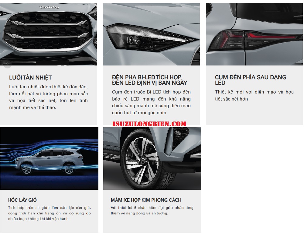 ngoai that xe isuzu 7 cho mu-x moi 2025