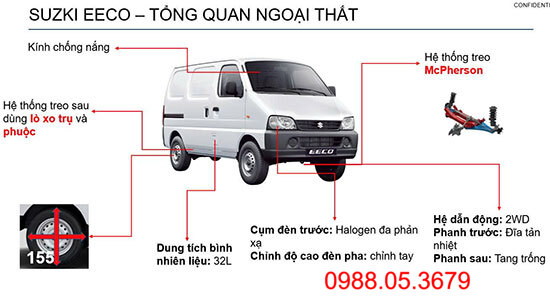 Trang thiet bi tren xe Suzuki Eeco Van moi