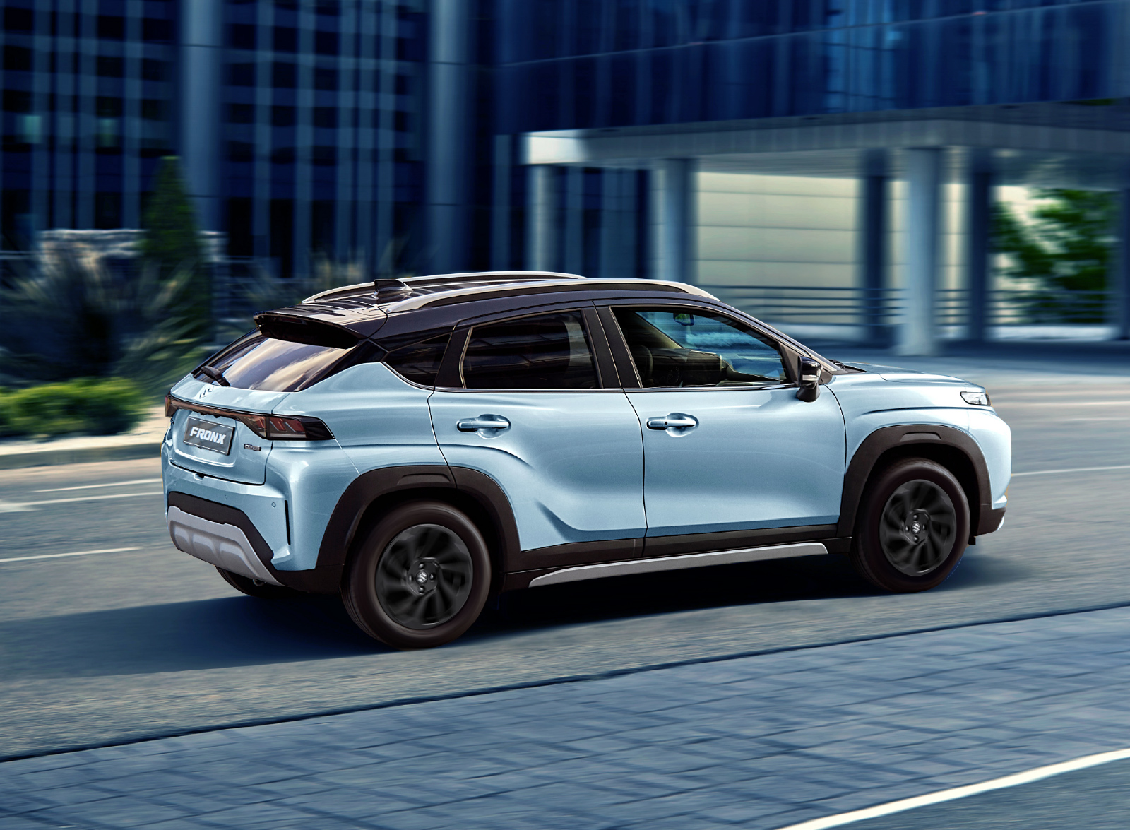 ngoai that xe suzuki fronx 2026 Hybrid mau xanh