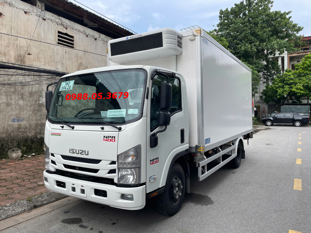 xe tai isuzu npr 400 3,5 tan npr85ke5 thung dong lanh