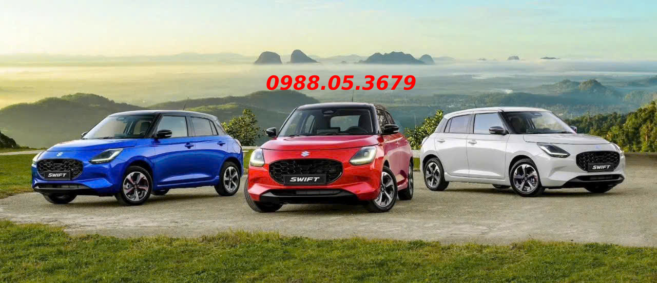 xe suzuki swift mau do trang xanh 2025